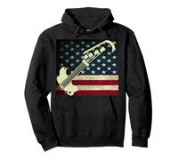Bajo Bajo Bandera de Estados Unidos Bajista Sudadera con Capucha