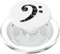 Bajo Clef (Vintage Negro) Bajista Bajo Player PopSockets PopGrip para MagSafe