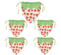 Bajo De Flauta De Vacación, Bolsas De Cable De Embalaje - Paño De Tela Reutilizable Para Fresas De Cartón Animado 5x Con Cordero Que Conserva El Almacenamiento De Franela Para Enrollar