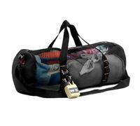 BAJO DUFFE MESH - Duffle de viaje de malla, bolsa seca | Bolsa de gimnasio multiusos y de gran tamaño para equipos, equipo deportivo, lavandería, buceo de malla transpirable y bolsa de, Negro