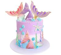 bajo el mar decoracion de la tarta seashell cake topper mermaid tail cake topper mermaid party supplies for baby shower birthday bridal shower wedding party