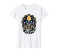 Bajo El Paganismo Camino Mágico de Crecimiento Espiritual Camiseta gráfica económica, Mujer, Blanco, L
