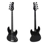 Bajo eléctrico de 5 cuerdas, bajo JB, cuerpo de caoba, cuello de arce, bajo eléctrico para principiantes, para amantes de la música (violeta)
