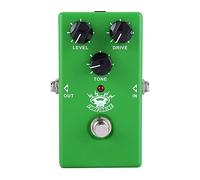 Bajo Eléctrico Pedal Overdrive, Compacto y Potente, Negro - Sonido Tubo Cálido, Indicador LED, Uso con Batería o Adaptador 9V para Guitarra Eléctrica