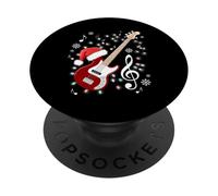 Bajo Festivo, Papá Noel Hat, Notas Musicales navideñas PopSockets PopGrip Adhesivo