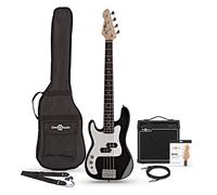 Bajo LA 3/4 Zurdo Gear4music + Set con Amplificador de 15 W, Negro