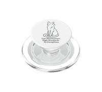 Bajo Mantenimiento, Altos estándares, Divertido Amante de los Gatos PopSockets PopGrip para MagSafe