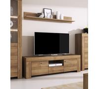 Bajo Mesa "Sky" Mueble Para Televisión Estante De Pared 155cm Roble Riviera