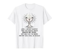 Bajo mi Techo Oración de la Santa Comunión Arte Católico Camiseta