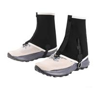Bajo para polainas de sendero de 20 cm de nailon ajustable a prueba de | Nailon ligero, cordón ajustable, protección de barro de arena, altura de 20 cm, color negro