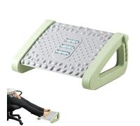 Bajo reposapiés de oficina, 6 pies ajustables de altura bajo reposapiés con un plato relajado y 3 rodillos de masaje activa los pies, relajando tu cuerpo - un cojín de