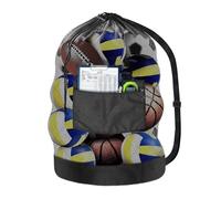 BAJO SPORT BOLAS - De Red Grande Carreras | Gimnasio Impermeable | Mochila De Equipos De Entrenamiento Pesado | Cinturón De Hombro Ajustable | Us Para Natación En La Playa, Gimnasio, Parque, Ca