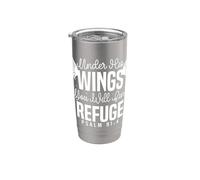 Bajo Sus Alas Encontrarás Refugio Salmo 91:4 Vaso térmico de acero inoxidable de doble pared