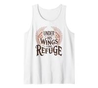 Bajo Sus alas Encuentro Refugio - Vintage Christian Faith Camiseta sin Mangas