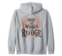 Bajo Sus alas Encuentro Refugio - Vintage Christian Faith Sudadera con Capucha