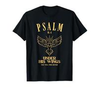 Bajo Sus Alas Salmo 91:4 Versículo de la Biblia - Refugio en Dios Paloma Camiseta