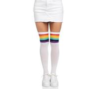 Bajo Tamaño Leg Avenue blanco opaco del arco iris