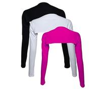 BaJooruly Women Bolero Shrug Long Sleeve Open Front Workout Ballet Shrug Arm Sleeves(J6)