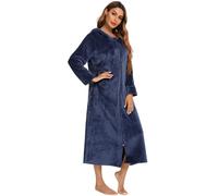 BaJooruly Women's Flannel Pajama Set Long Sleeve Zip-Up Front, Cozy Soft Winter Warm Sleepwear & Loungewear(L,J4)