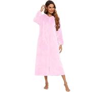 BaJooruly Women's Flannel Pajama Set Long Sleeve Zip-Up Front, Cozy Soft Winter Warm Sleepwear & Loungewear(XL,J5)