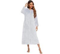 BaJooruly Women's Flannel Pajama Set Long Sleeve Zip-Up Front, Cozy Soft Winter Warm Sleepwear & Loungewear(XL,J7)