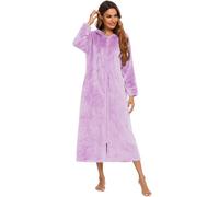 BaJooruly Women's Flannel Pajama Set Long Sleeve Zip-Up Front, Cozy Soft Winter Warm Sleepwear & Loungewear(L,J6)