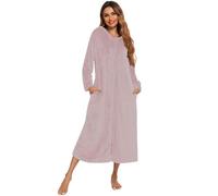 BaJooruly Women's Flannel Pajama Set Long Sleeve Zip-Up Front, Cozy Soft Winter Warm Sleepwear & Loungewear(XXL,J9)