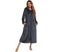 BaJooruly Women's Flannel Pajama Set Long Sleeve Zip-Up Front, Cozy Soft Winter Warm Sleepwear & Loungewear(XL, J3)