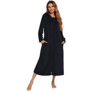 BaJooruly Women's Flannel Pajama Set Long Sleeve Zip-Up Front, Cozy Soft Winter Warm Sleepwear & Loungewear(L,J1)