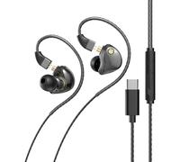 Bajos, tipo C de 0,4 cm, cable de 120 cm, auriculares intraurales con cable y sensibilidad de micrófono