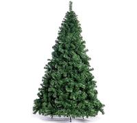 BAKAJI Árbol de Navidad Gran Sasso Super denso Pino Verde Base Cruz de Metal Plegable fácil Montaje con Ramas entrelazadas (240 cm)