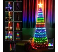 BAKAJI Árbol de Navidad LED Plegable de 60 x 180 cm