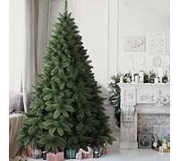 BAKAJI Árbol de Navidad Piccadilly King Super Grueso, Muy Lleno, Ramas de Pino Verde, Base de Hierro Cruzado, Ramas Abiertas, Montaje fácil, Muy Grueso Decoraciones navideñas (180