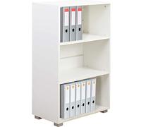 BAKAJI Biblioteca, Madera de ingeniería, Color Blanco, 60x31x115 cm