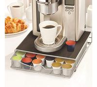 Bakaji - Cajón Organizador Portacápsulas de café - Organizador para cápsulas Nespresso, Nescafè, Lavazza - Perfecto para cápsulas y monodosis - Fabricado en metal - Medidas 33 x 32 x 7,5 cm