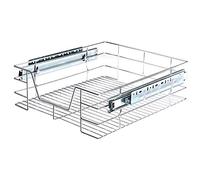 BAKAJI - Cajón telescópico para Muebles de Cocina - Cesta de Almacenamiento extraíble - Ahorra Espacio - Riel de Acero Inoxidable - Medidas 50 cm