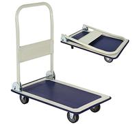 Bakaji - Carro portaequipajes - Carro porta-todo, ideal para transporte con mango plegable, carga máxima de la plataforma 150 kg, 4 ruedas