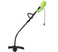 BAKAJI Desbrozadora eléctrica 1000 W 7300 RPM Diámetro Corte 35 cm Cortacésped con Doble Mango Antideslizante cortacésped jardín con Correa y Cable de Nailon de 6 m Incluido