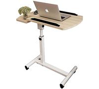 BAKAJI Escritorio de Trabajo para Ordenador, Altura Ajustable, Mesa de Cama, sofá, Tablero de Madera MDF inclinable, Estructura de Metal, Ideal para casa, Oficina, diseño Moderno, 60 x 40 x 96 cm