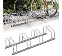 BAKAJI Estante para Bicicletas de Suelo o Pared, Soporte de estacionamiento Exterior para Bicicleta, de Acero, Soporte para Bicicleta con Material de Montaje Incluido