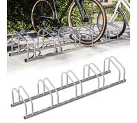 BAKAJI Estante para Bicicletas de Suelo o Pared, Soporte de estacionamiento Exterior para Bicicleta, de Acero, Soporte para Bicicleta con Material de Montaje Incluido