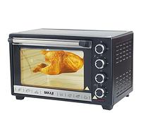 Bakaji Horno eléctrico con ventilación, de 30 litros, potencia 1600W, temperatura ajustable hasta 230°, 4 funciones con luz interior