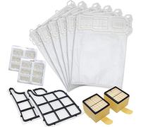 Bakaji Kit de 12 bolsas + 12 ambientadores + 2 filtros Hepa y 2 motores de repuesto para aspiradora escoba eléctrica VK 135 VK 136 repuestos compatibles