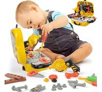 BAKAJI Maletín de Herramientas para niños, Juguete con Accesorios, 31 Piezas, Multicolor, Small (BAK-6620-62A)