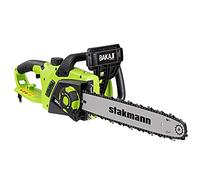 BAKAJI Motosierra eléctrica de 2400 W, motosierra eléctrica de cadena con hoja de 40 cm para cortar ramas y madera, sierra con velocidad de 15 m/s, corte máximo 35 cm de diámetro y alimentación 220