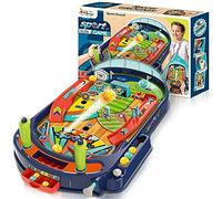 BAKAJI Pinball Pinball Juego Arcade Clásico Juegos Clásicos para Niños Juguete Retro Mini Pinball Multicolor Idea Regalo con Bolas Juego de Habilidad Desarrollo Estrategia Reflejos Diversión