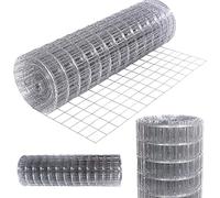 Bakaji Red metálica electrosoldada, altura 150 cm, longitud 25 m, malla 50 x 75 mm, galvanizada para vallas y jaulas de animales de metal, bricolaje y jardinería