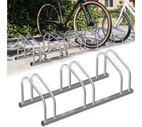 BAKAJI Soporte para Bicicleta de Piso o en Pared para Exterior con Material de Montaje Incluido, Soporte Horizontal para Bicicleta desde o la Pared