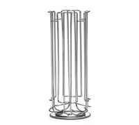 Bakaji - Soporte para cápsulas de café Dolce Gusto, inserción vertical de metal plateado (24 huecos)