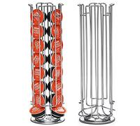 Bakaji - Soporte para cápsulas de café Dolce Gusto, inserción vertical de metal plateado (32 huecos)